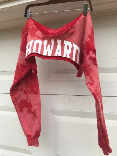 Custom Handmade Super Crop Distressed Sweater