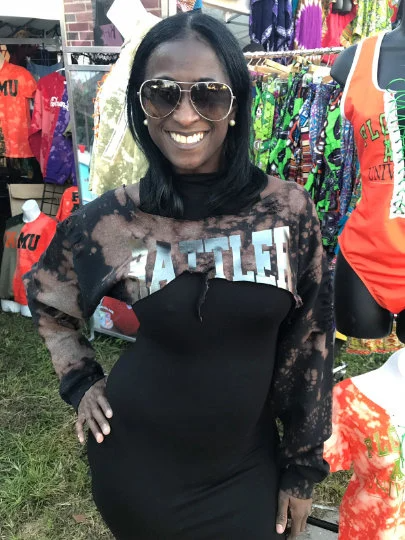 Custom Handmade Super Crop Distressed Sweater