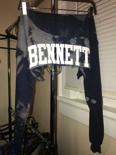 Custom Handmade Super Crop Distressed Sweater