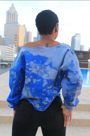 Handmade Golden State Warriors Distressed Lace Up Sweatshirt