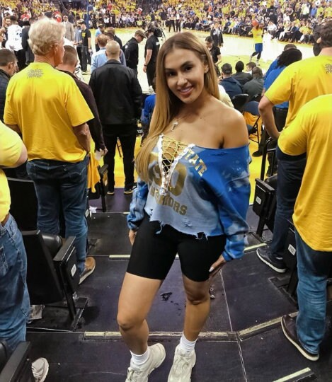 Handmade Golden State Warriors Distressed Lace Up Sweatshirt