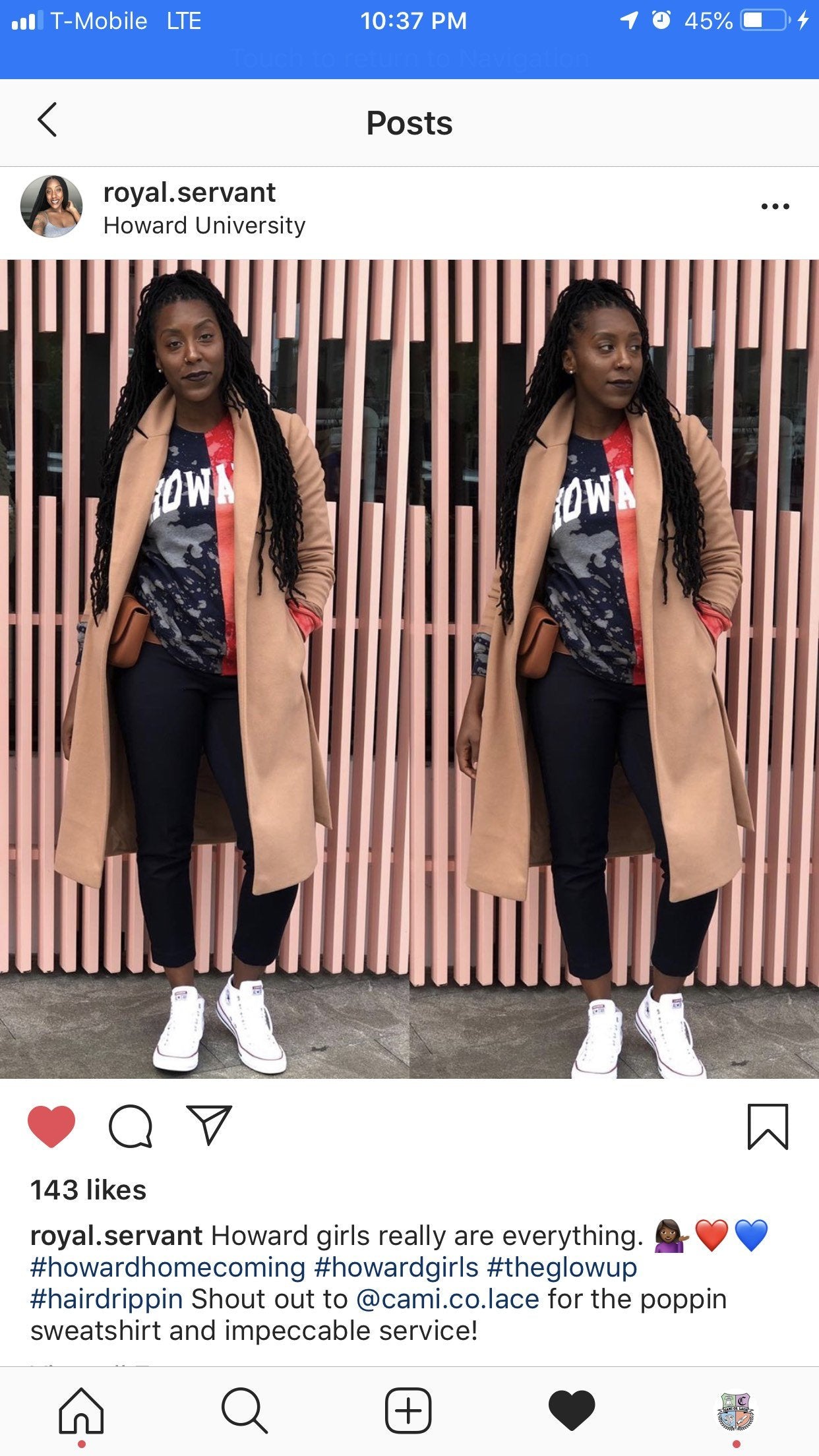 Howard University HU 1867 half and half color block sweater sweatshirt handmade hand bleached tie dye