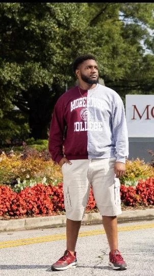 Handmade Morehouse College w/ Seal Half and Half Crewneck Sweatshirt