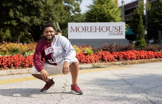 Handmade Morehouse College w/ Seal Half and Half Crewneck Sweatshirt