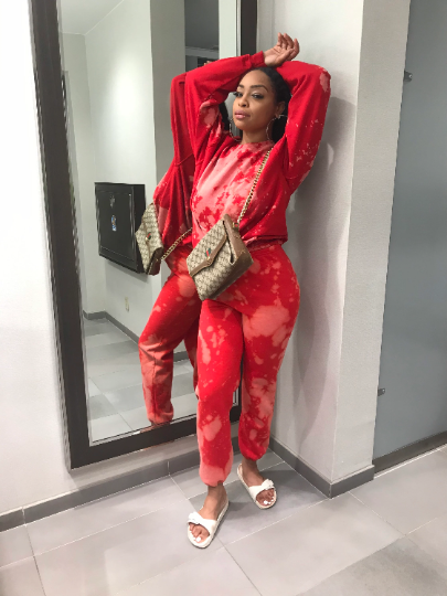 Handmade Drawstring Cuffed Classic Style Sweat Pants - Red
