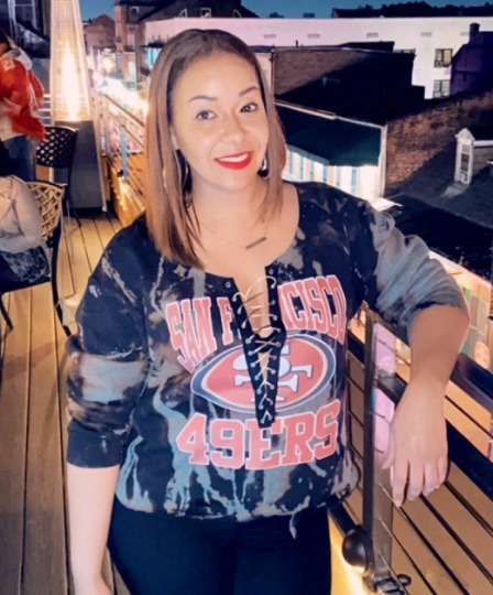 Handmade San Francisco 49ers Lace Up Sweatshirt