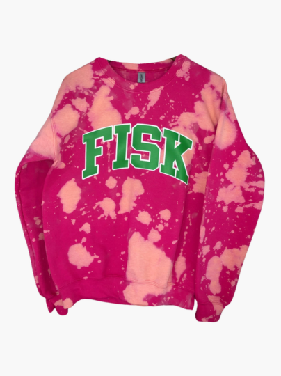 Handmade Fisk AKA Color-Way Hand Bleached Crewneck Sweatshirt