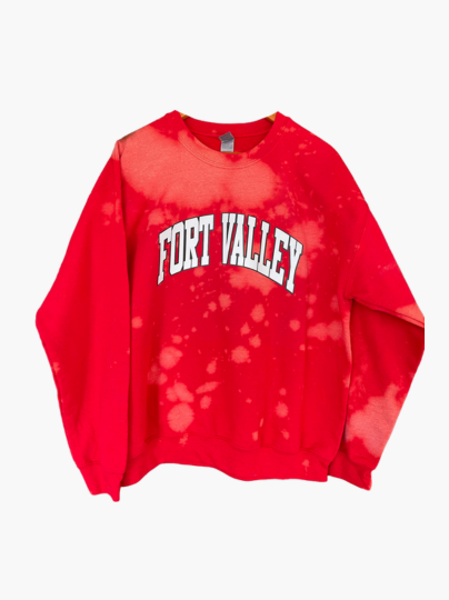 Handmade Fort Valley DST Color-Way Hand Bleached Crewneck Sweatshirt