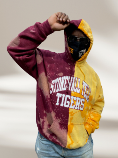 The Handmade Mr. Botts Stonewall Tell Elementary Tigers Half and Half Unisex Hoodie or Sweatshirt
