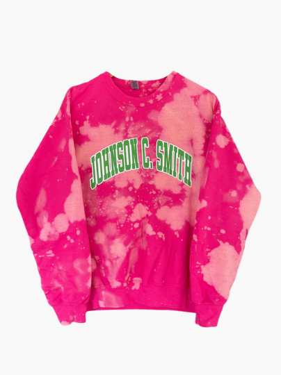 Handmade Johnson C. Smith AKA Color-Way Hand Bleached Crewneck Sweatshirt