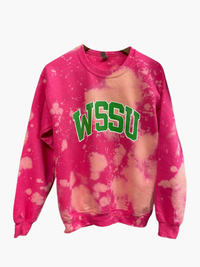 Handmade WSSU AKA Color-Way Hand Bleached Crewneck Sweatshirt