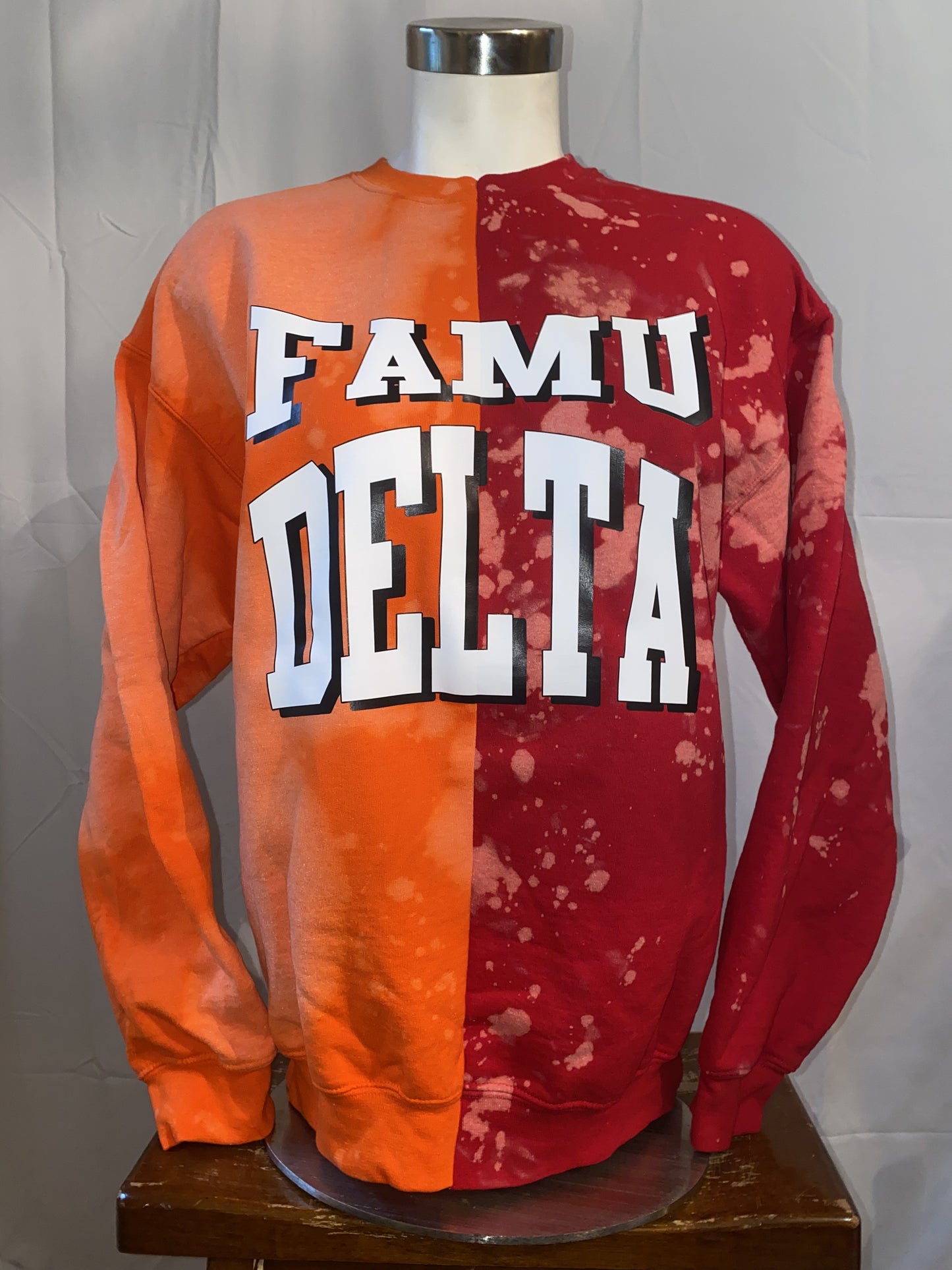 Miss Kyra D. Handmade FAMU Delta Beta Alpha 13 Half&Half Crew Sweatshirt