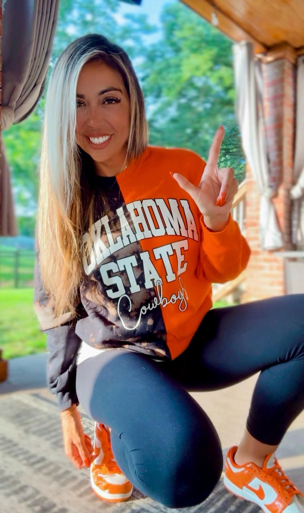 The Dr. B - Brandi’s Oklahoma State Half and Half Sweatshirt