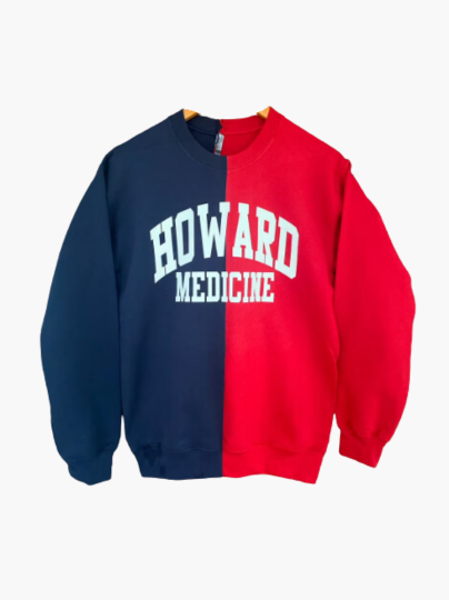 Handmade Howard Medicine Half and Half Crew Neck Sweatshirt