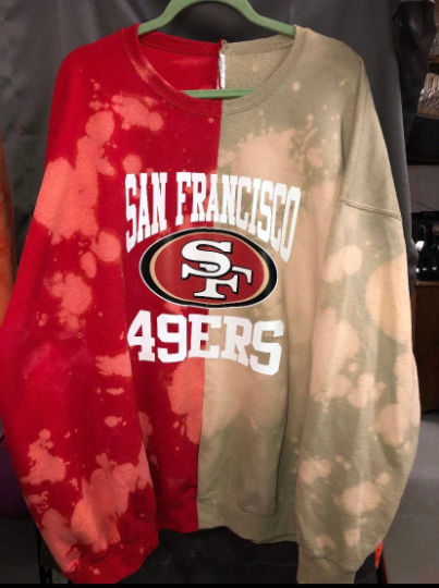 Handmade San Francisco 49ers Half and Half Sweatshirt