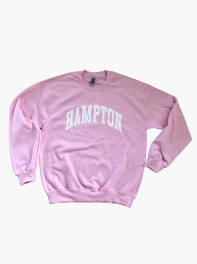 Handmade Hampton Baby Pink Color-Way Crewneck Sweatshirt