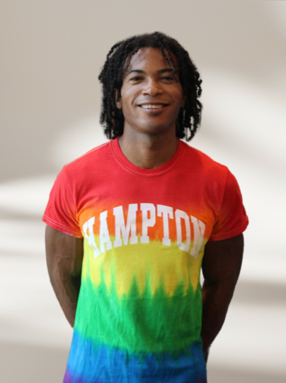 Handmade Hampton Pride Ombre Rainbow Short Sleeve Crew Fringe or Spider Web Back Design Summer T-Shirt