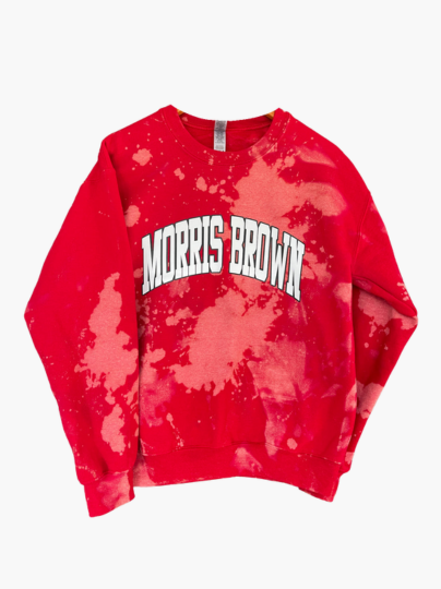 Handmade Morris Brown DST Color-Way Hand Bleached Crewneck Sweatshirt