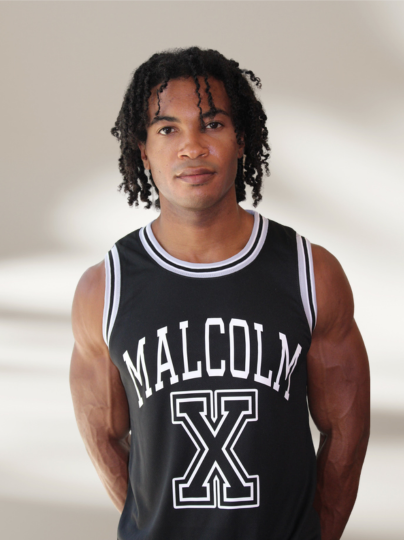 Handmade Malcom X Triple Black Sleeveless Unisex Jersey