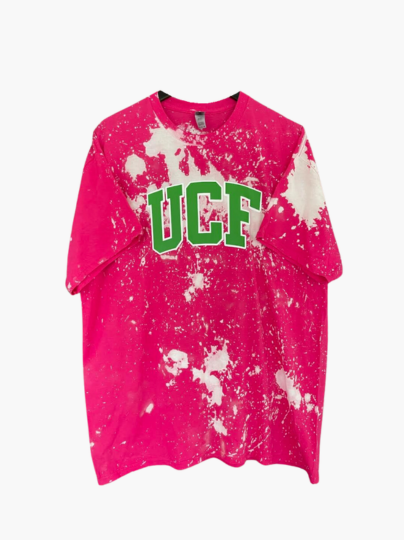 Handmade UCF AKA Color-Way Hand Bleached Crewneck T-Shirt