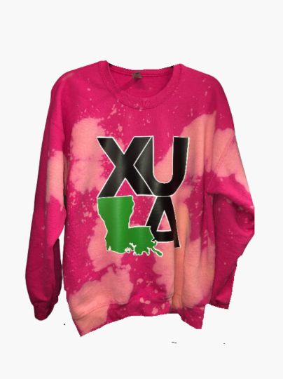 Handmade XULA AKA Color-Way Hand Bleached Crewneck Sweatshirt