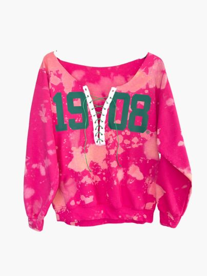 AKA 1908 Pink Lace Up Crop