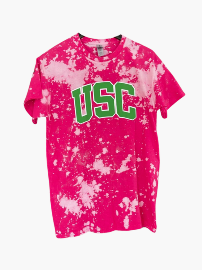 Handmade USC AKA Color-Way Hand Bleached Crewneck T-Shirt