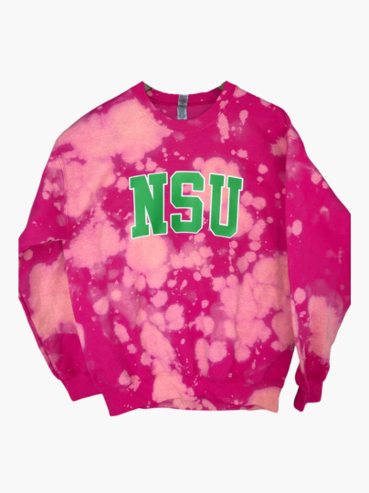 Handmade NSU AKA Color-Way Hand Bleached Crewneck Sweatshirt
