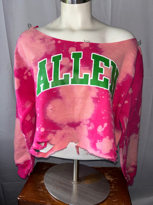 Handmade Allen University AKA Blossom Crewneck Sweatshirt