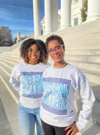 Handmade Spelman College “A Different World” Ash Grey Crew Neck Lightweight Fleece Sweatshirt