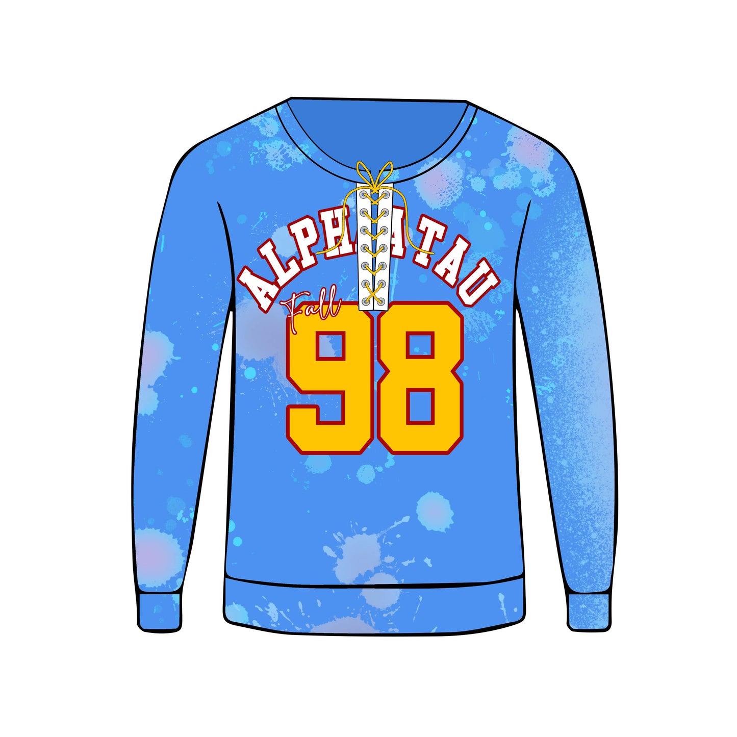 Preorder | Alpha Tau Fall '98 Lace-Up Sweatshirt | Delivers by September 1