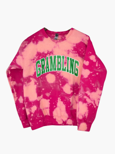 Handmade Grambling AKA Color-Way Hand Bleached Crewneck Sweatshirt