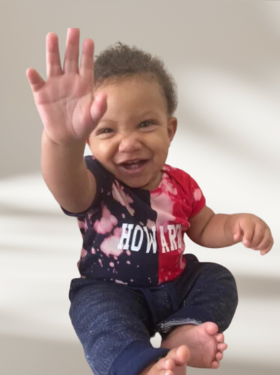 Handmade Howard Baby Half and Half Onesie Bodysuit