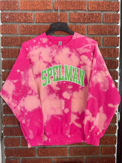 Handmade Spelman AKA Color-Way Hand Bleached Crewneck Sweatshirt