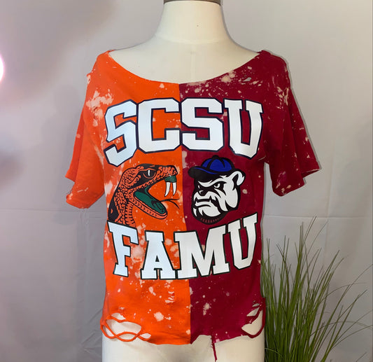 Custom Order: Adult T-Shirt / Half and Half / Off-Shoulder