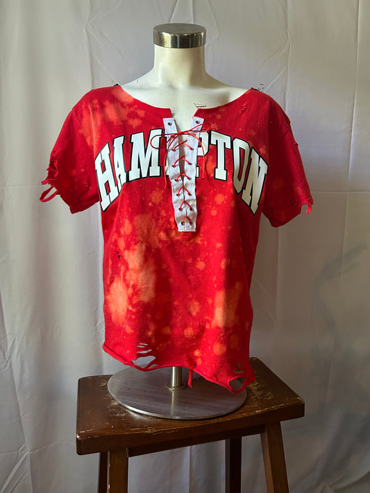Handmade Hampton DST Ruby Lace Up Tee