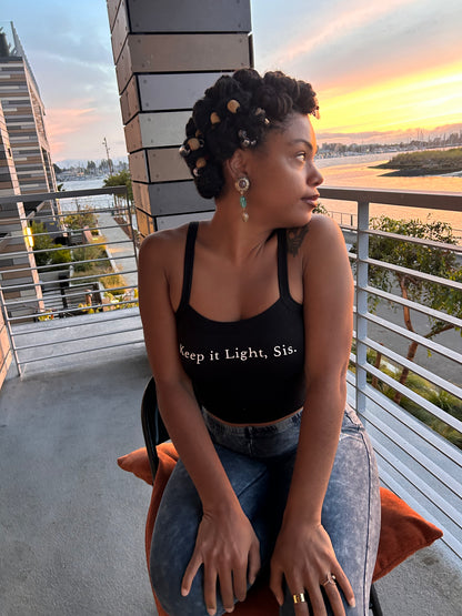 keep it light, sis crop tank