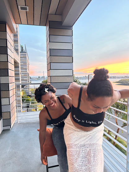 keep it light, sis crop tank