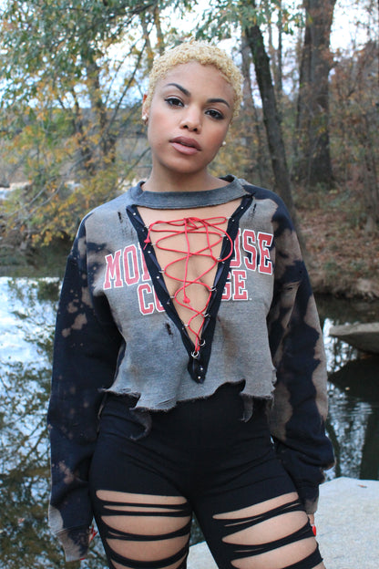 Custom Order: Adult Sweatshirt / Lace-Up / Keep the Collar