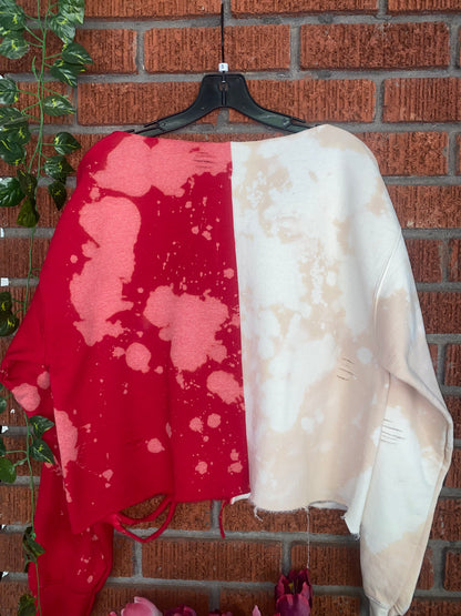 Handmade 1913 Half and Half Off Shoulder Sweatshirt