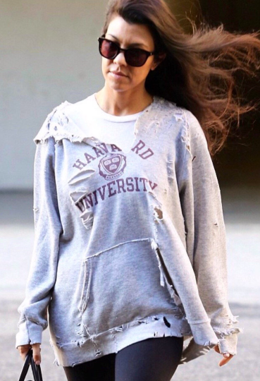 Handmade Kourtney Kardashian Inspo 12 oz Harvard University Heavy Distress Ash Grey Deep Red Hooded Sweatshirt