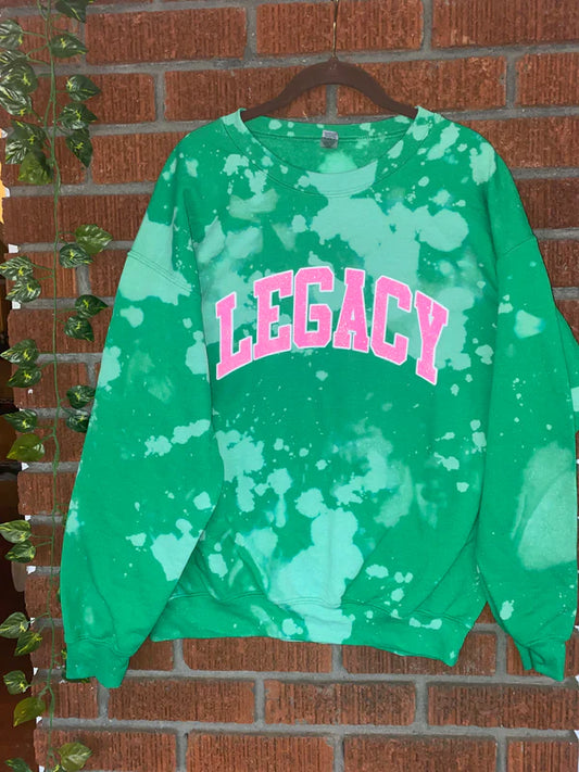 Keep_It_In_The_Phamily_Legacy_Glitter_Me_Green_Hand_Dyed_Crew_, AKA,Legacy