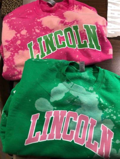 Handmade Lincoln AKA Color-Way Hand Bleached Crewneck Sweatshirt