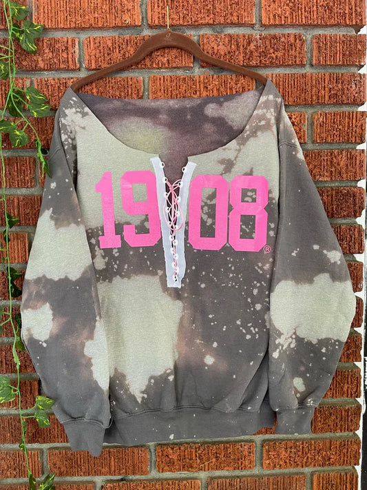 StormySexyDeepCharcoal1908StonewashOff-ShoulderCorsetSweatshirt