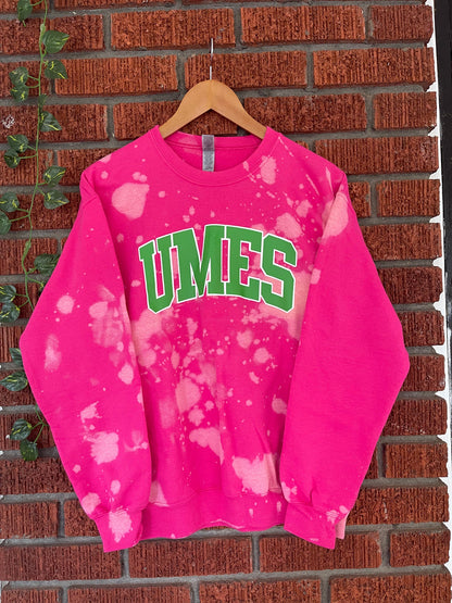 Handmade UMES AKA Color-Way Hand Bleached Crewneck Sweatshirt