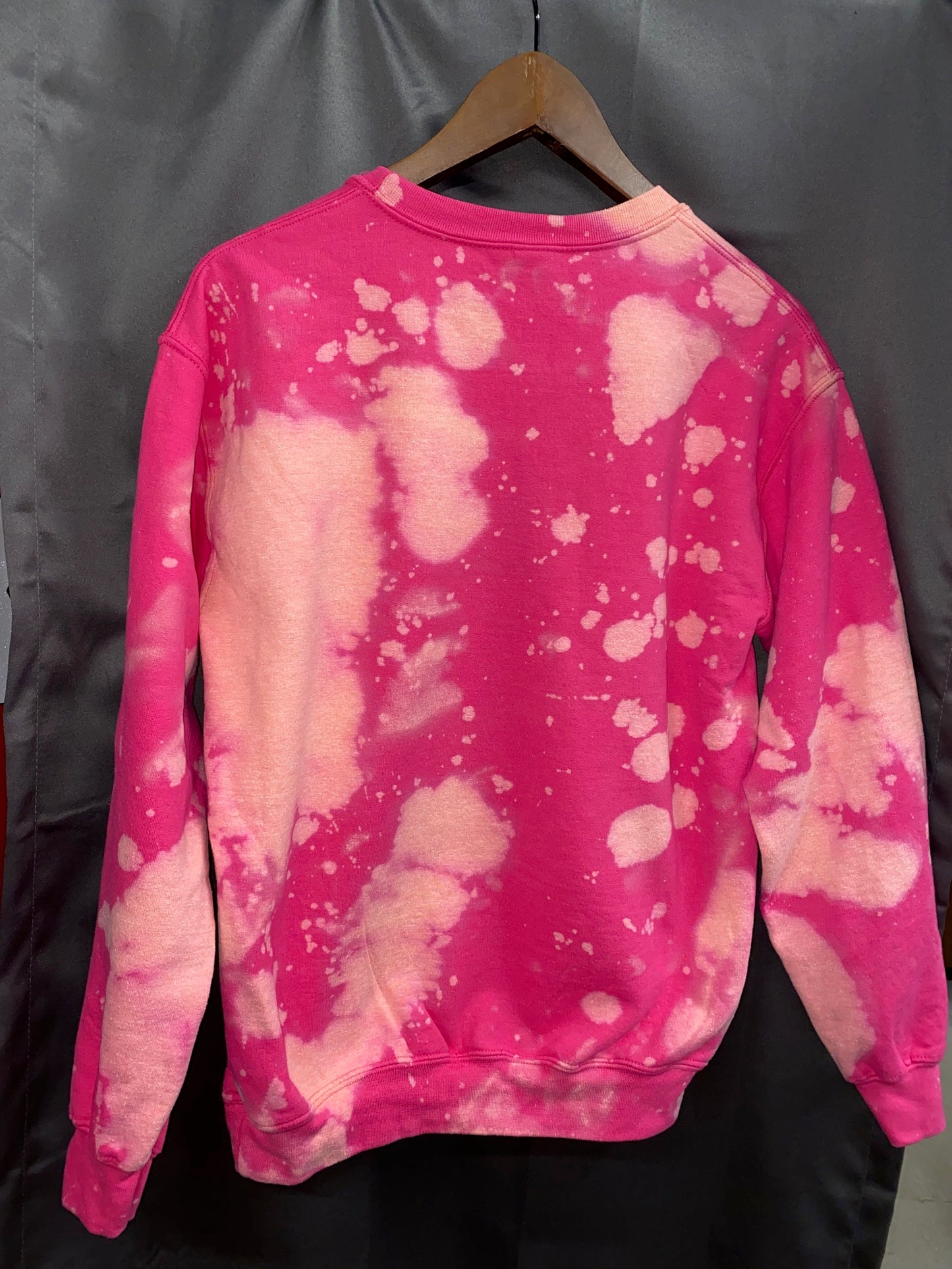 pink and green AKA Alpha Kappa Alpha Sweatshirt hand bleached handmade sweater