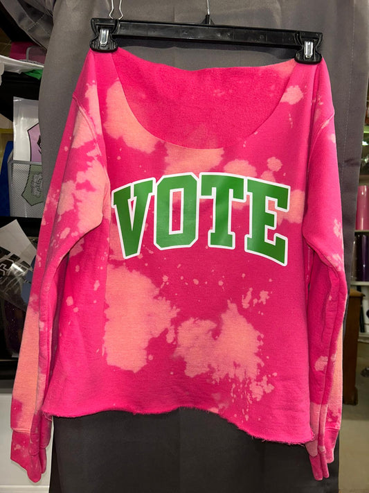 Handmade "Vote" Customizable Fleece Sweatshirt