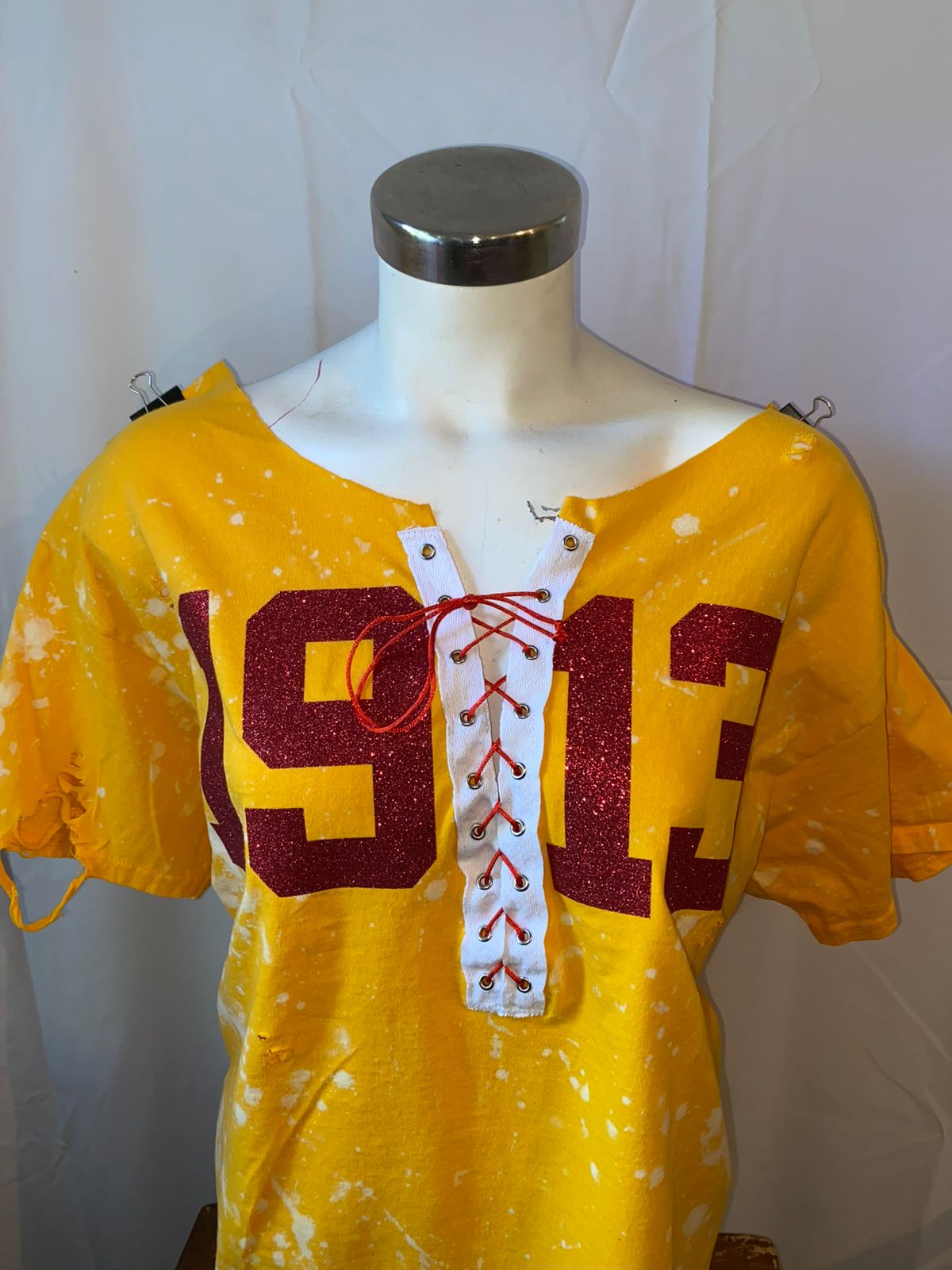 Handmade DST 1913 Yellow Gold Lace Up T-Shirt