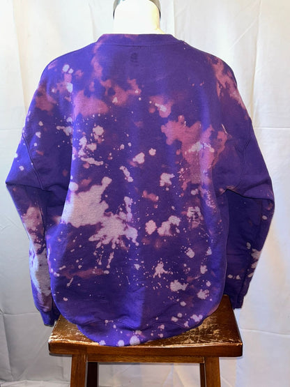 Handmade Utah Jazz White and Silver Glitter on Purple Sweatshirt