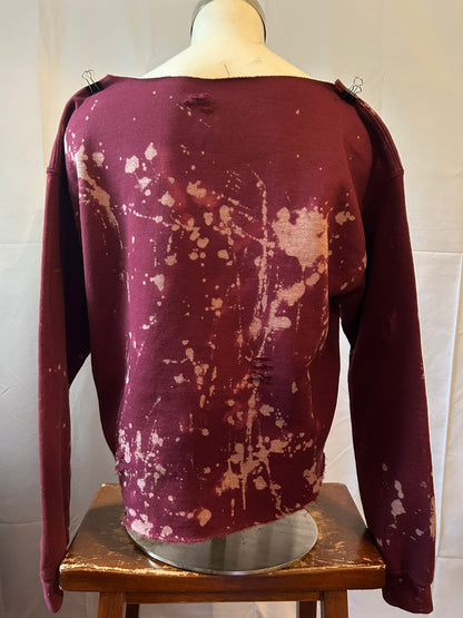 Handmade Alabama A&M Off Shoulder Lace Up Sweatshirt